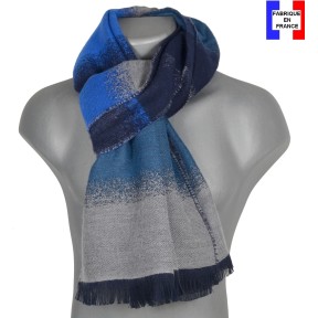 Echarpe homme merinos Vip bleu