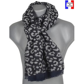 Echarpe homme merinos Volupté noir