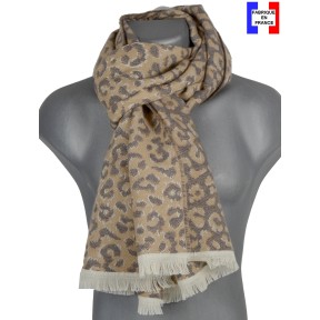 Echarpe homme merinos Volupté beige