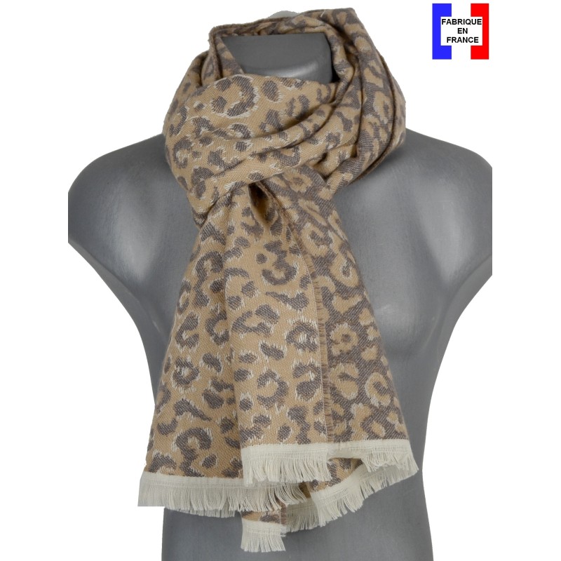 Echarpe homme merinos Volupté beige