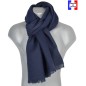 Echarpe homme merinos Venus bleue