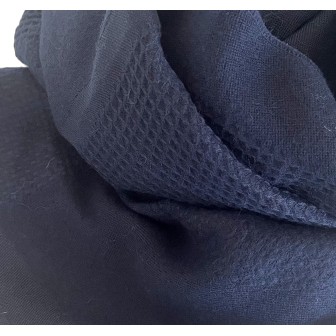 Echarpe homme merinos Venus bleue