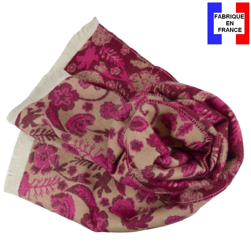 Echarpe mérinos Vaina rose