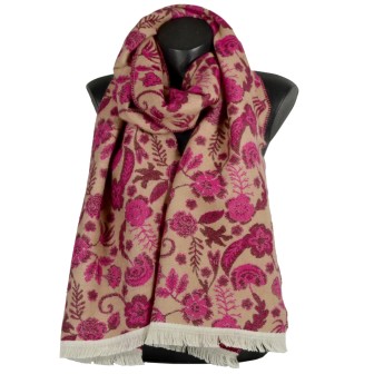 Echarpe mérinos Vaina rose