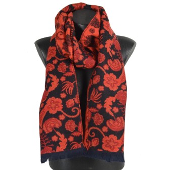 Echarpe mérinos Vaina rouge