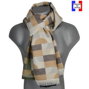 Echarpe homme merinos Volt beige