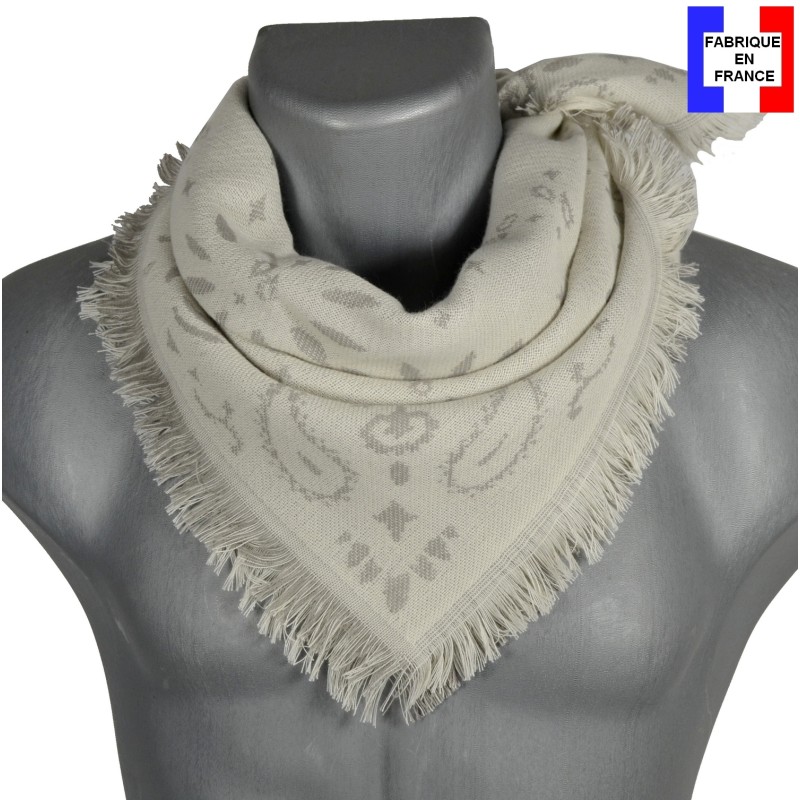 Carré bandana en coton Andana beige Carré bandana en coton Andana beige