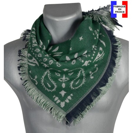 Carré bandana en coton Andana vert