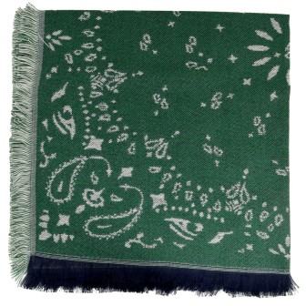 Carré bandana en coton Andana vert