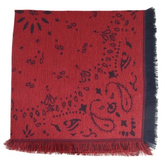 Carré bandana en coton Andana rouge