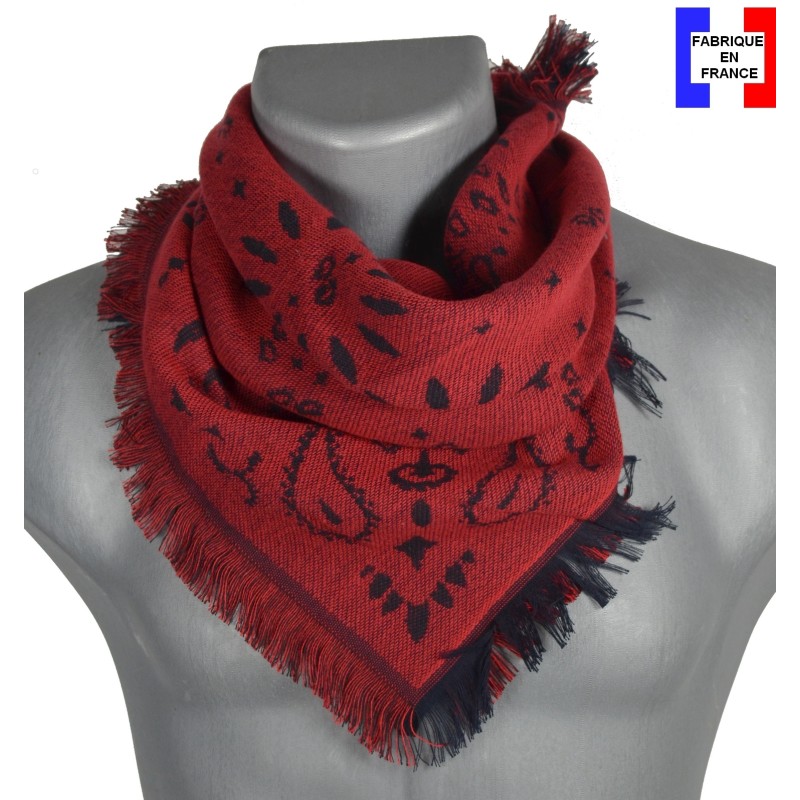 Carré bandana en coton Andana rouge Carré bandana en coton Andana rouge