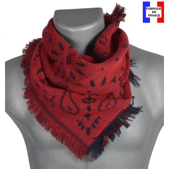 Carré bandana en coton Andana rouge