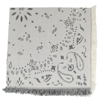 Carré bandana en coton Andana gris