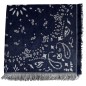 Carré bandana en coton Andana bleu nuit