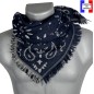Carré bandana en coton Andana bleu nuit