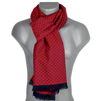 Echarpe homme coton laine BABA rouge