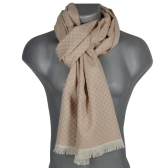 Echarpe homme coton laine BABA beige