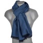 Echarpe homme coton laine BABA bleue