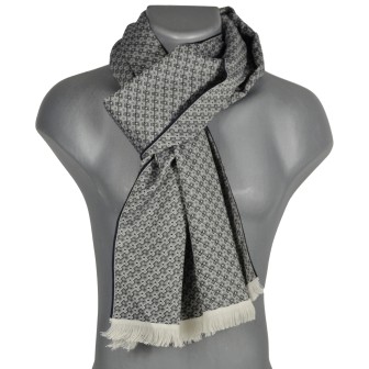 Echarpe homme coton laine BABA noire