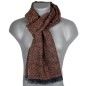 Echarpe homme coton laine Barbarie marron Echarpe homme coton laine Barbarie marron