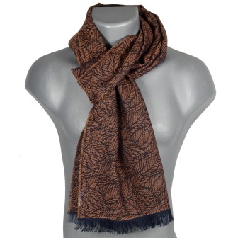 Echarpe homme coton laine Barbarie marron