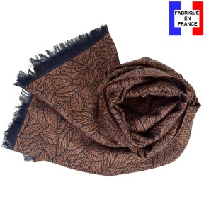 Echarpe homme coton laine Barbarie marron