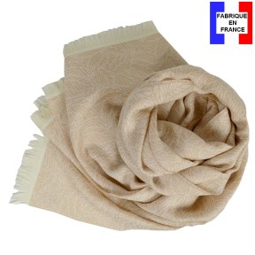 Echarpe homme coton beige Barbarie beige