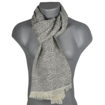 Echarpe homme coton Barbarie grise