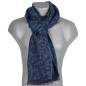 Echarpe homme coton Basmati bleue