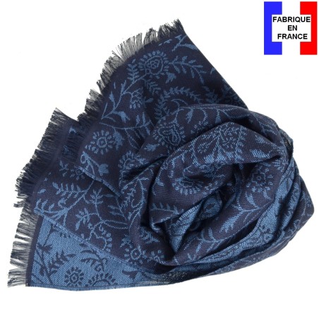 Echarpe homme coton Basmati bleue