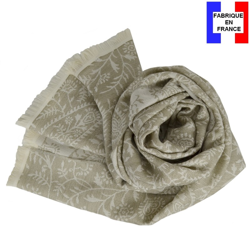 Echarpe homme coton Basmati beige