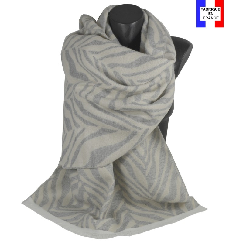 Châle Antilope gris made in France