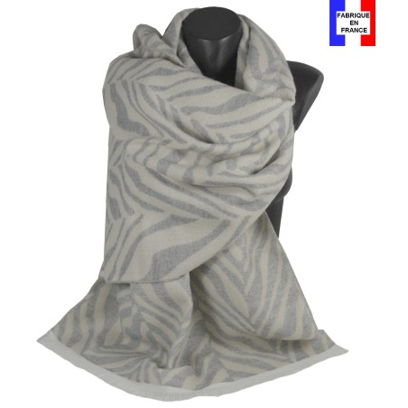 Châle Antilope gris made in France