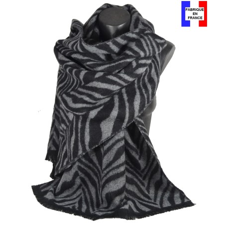 Chale Antilope noire et grise made in France