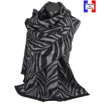 Chale Antilope noire et grise made in France