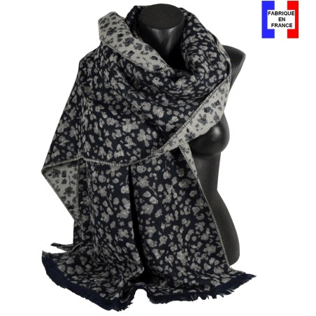 Châle coton Dolce bleu made in France