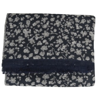 Châle coton Dolce bleu made in France