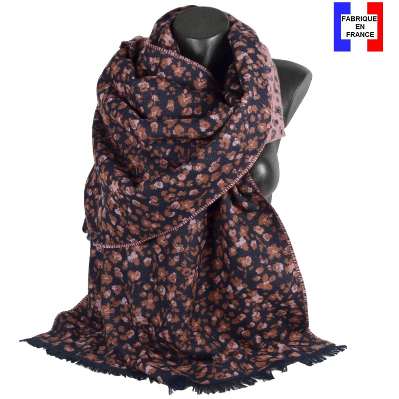 Châle coton Dolce noir made in France