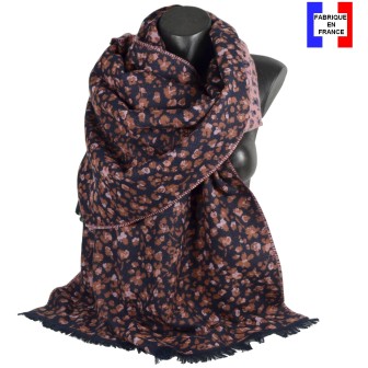 Châle coton Dolce noir made in France