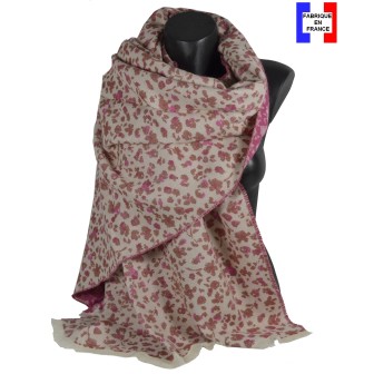 Châle coton Dolce rose made in France