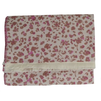 Châle coton Dolce rose made in France