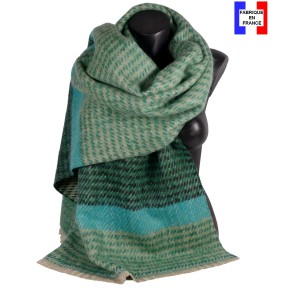Châle Peps vert made in France