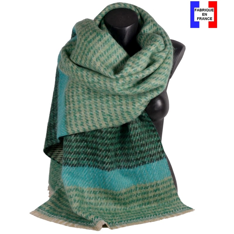 Châle Peps vert made in France