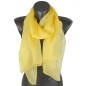 Foulard mousseline soie jaune fabriqué en France
