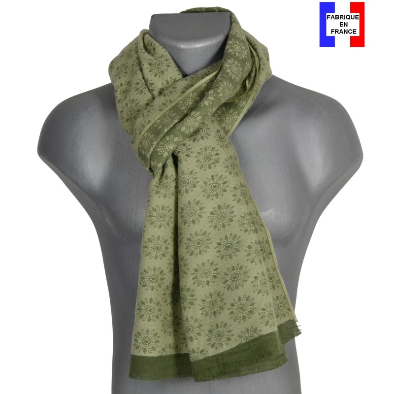 Cheche homme coton bio Desert vert