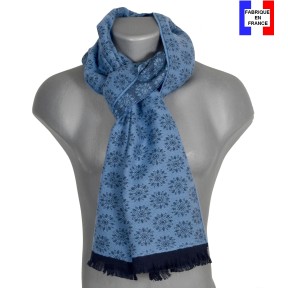 Cheche homme coton bio Desert bleu