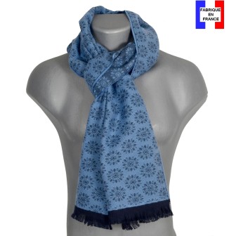 Cheche homme coton bio Desert bleu