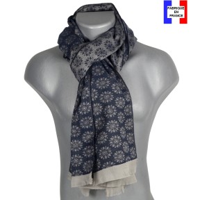 Cheche homme coton bio Desert bleu nuit