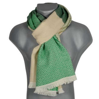 Cheche coton bio Dobby vert