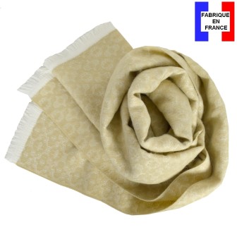 Echarpe acryl. Attis beige fabriquée en France